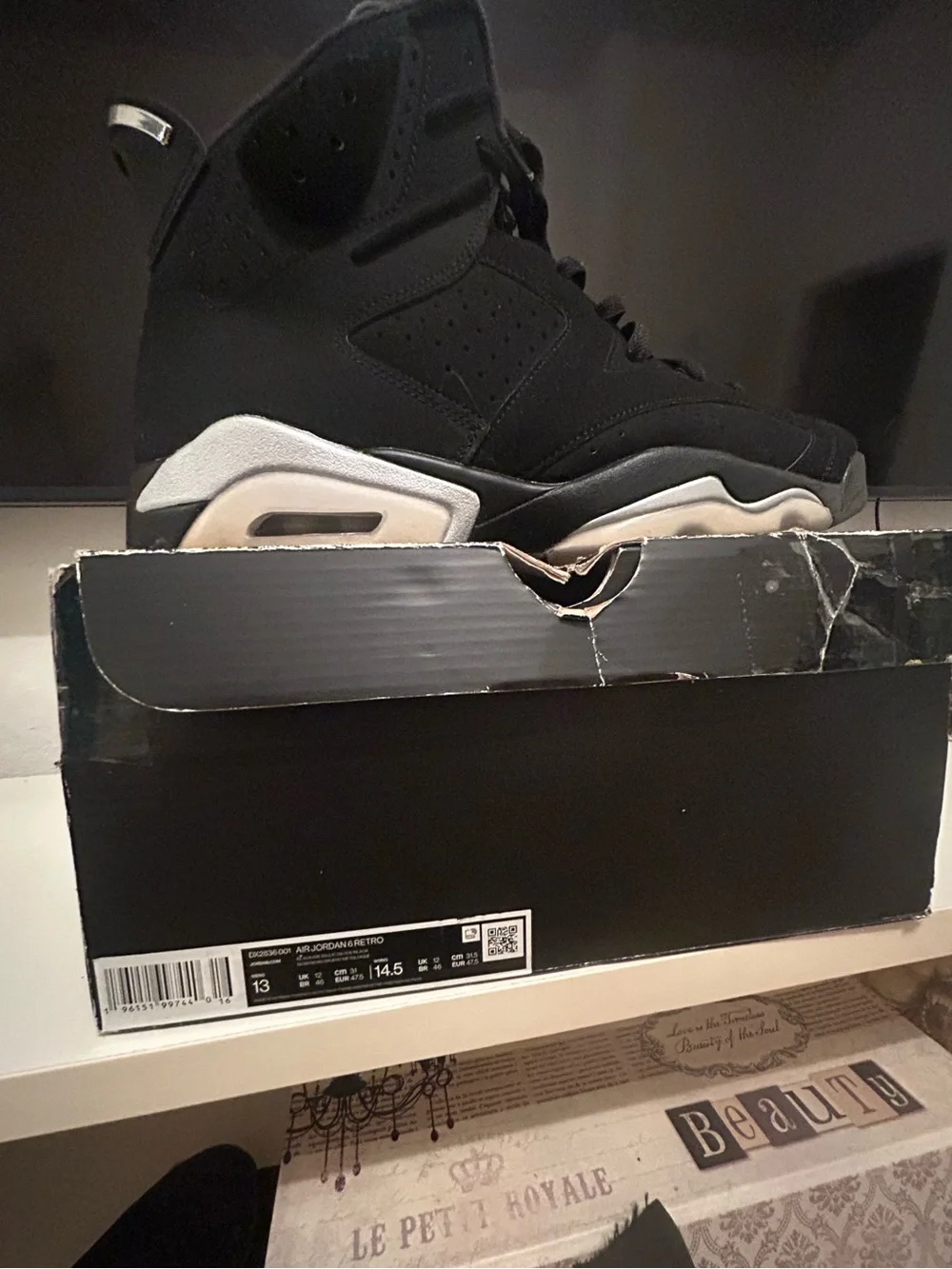 Jordan 6 retro chrome metallic sliver sneakers